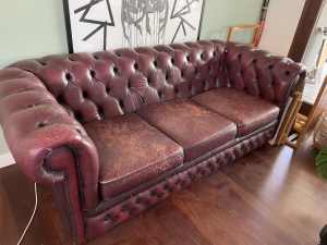 Leather chesterfield sofa