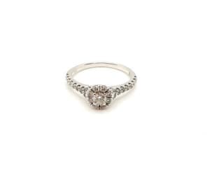 18ct White Gold Ladies Diamond Ring Size P 0.75ct TDW 022900263482