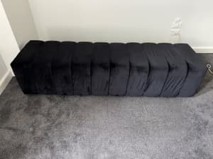 Large black ottoman/ bench