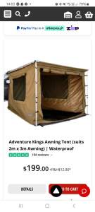 Kings 2x3m awning tent used once
