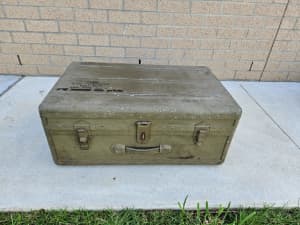 Old Style Aluminum Army Trunk
