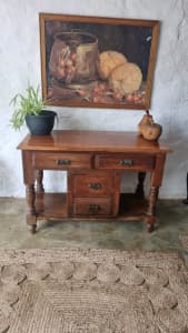 Vintage wooden hall table 