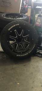 4 x 275/55R20 rims and tyres to suit Ford Ranger