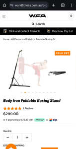 Body Iron Foldable Boxing Stand

