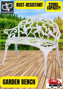 Outdoor Garden Bench Seat Cast Aluminium (Brand New)