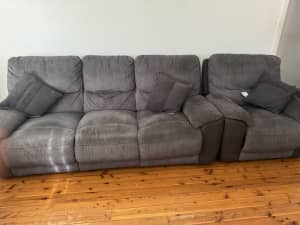 3 seat couch with 2 individual recliners