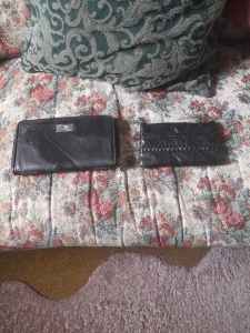 Beautiful black leather wallet s brand new in good condition 