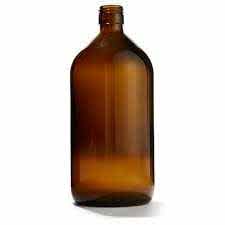 Brown Glass Decorative Bottle - BRAND NEW