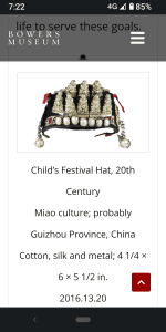 Antique Miao/Qing/Tibetan (??) Childs hat