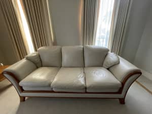 Leather lounge suite - 3 piece set
