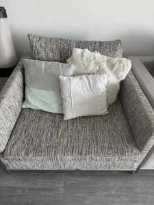 Beautiful crafted Grey Arm chair