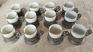 Silver Italian Coffee cups