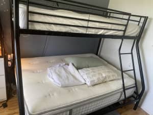Bunk bed (frame only) double bed below, single up top