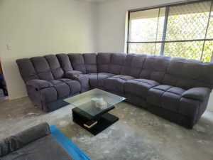 L shaped lounge $500 coffee table $50