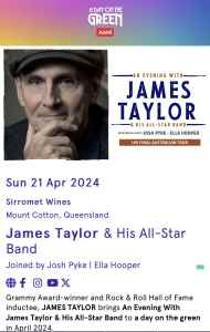 James Taylor day on the green sirromet