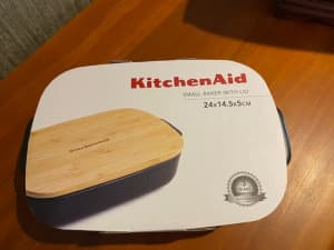 Kitchen Aid Small Baker with Bamboo Lid 24x14.5x5cm - Brand New