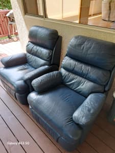 Leather recliners x2