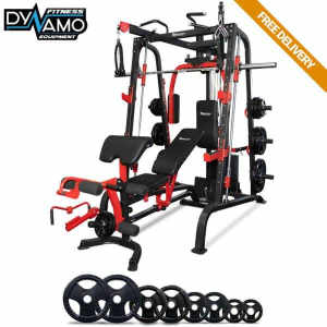 Home Gym with Bench and 100kg Weight Barbell New with Warranty