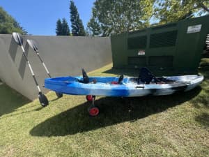 Double kayak with rod holder