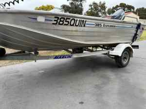 SOLD PPU Quintrex 3.85 Aluminium Tinny Fishing Boat 20hp Yamaha
