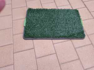 PET TOILETS X 2 WITH THREE EXTRA GRASS MATS