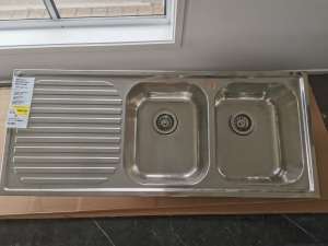Brand new double end bowel kitchen sink