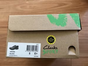 Kids Clarks Award Black School Shoes Size 5