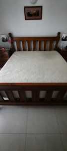 Solid wood King size bed frame