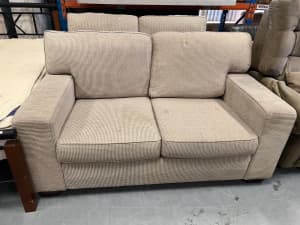 Pair sofas in creamy cross cross pattern - Pick up/Delivery
