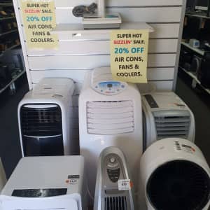 20% OFF FANS, AIR CONS & COOLERS
