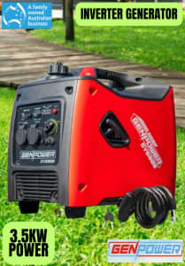 Inverter Generator 3.5KW Rated Portable - Pickup / Delivery Available