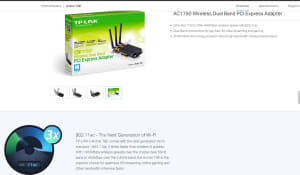 TP Link AC1750 Wireless Dual Band PCI Express Adapter