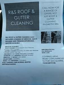 Roof and gutter cleaning 
