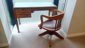 NEED TO SELL!! Solid Wood Desk and Chair