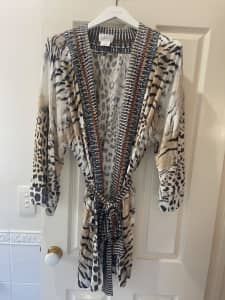 Camillas lounge Kimono in Jaguar Jersey with tie belt One size 