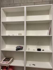 Two Book Shelves Display Case Set