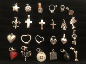 Sterling Silver Charms / Pendants $10 each .