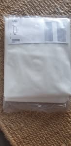 Ikea LILL pair sheer white mesh curtains - 280cm x 250cm NEW