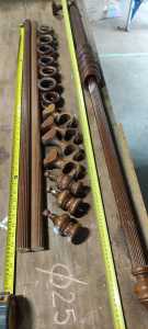 set of wooden curtain rods
