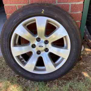 Ref 2 Ford Falcon BA BF FG rims and tyres 235/50/17