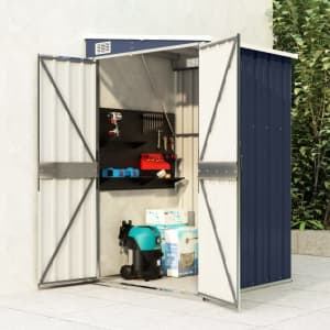 Wall-mounted Garden Shed Anthracite 118x100x178 cm Steel...