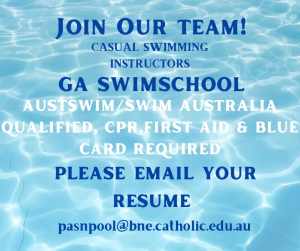 SWIMMING INSTRUCTORS NEEDED
