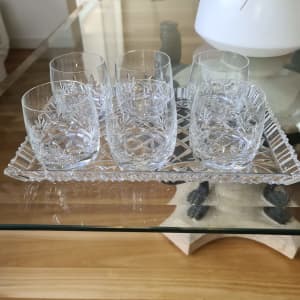 Glasses and tray