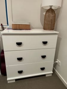 3 Drawer Dresser White