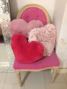 Pink Heart Cushions Brand New 