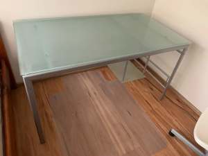Desk for Office or Student Glass Topped