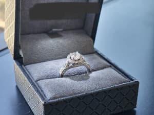Engagement Ring & Wedding Band Set Natural Diamonds 