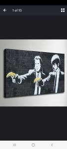 Pulp Fiction Banksy HD canvas print