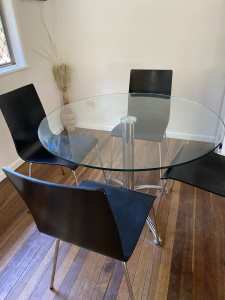 Glass Table Chairs