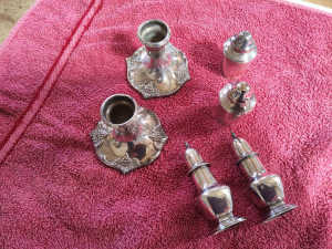 Silver and silver plate antique pieces to clear